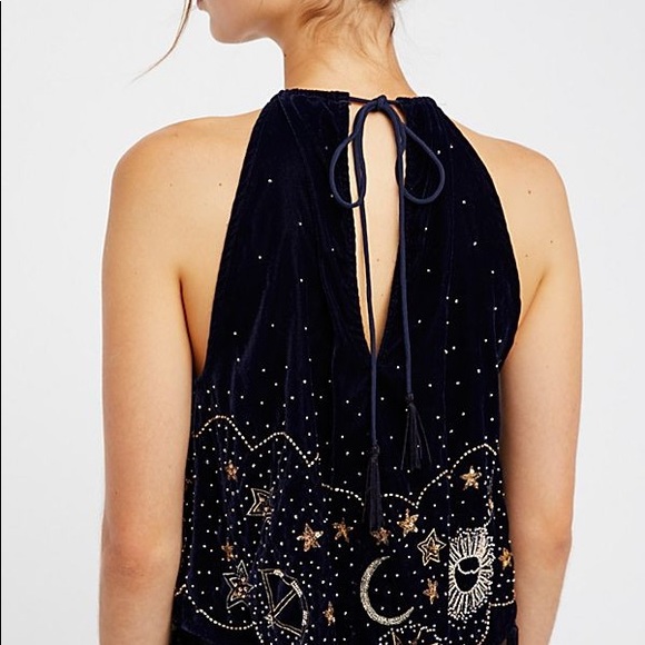 NWT Free People Velvet Midnight Magic Tank - Picture 3 of 8
